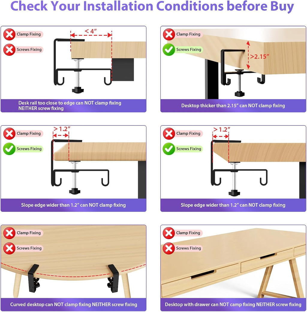 No Drill Under Desk Cable Tray
