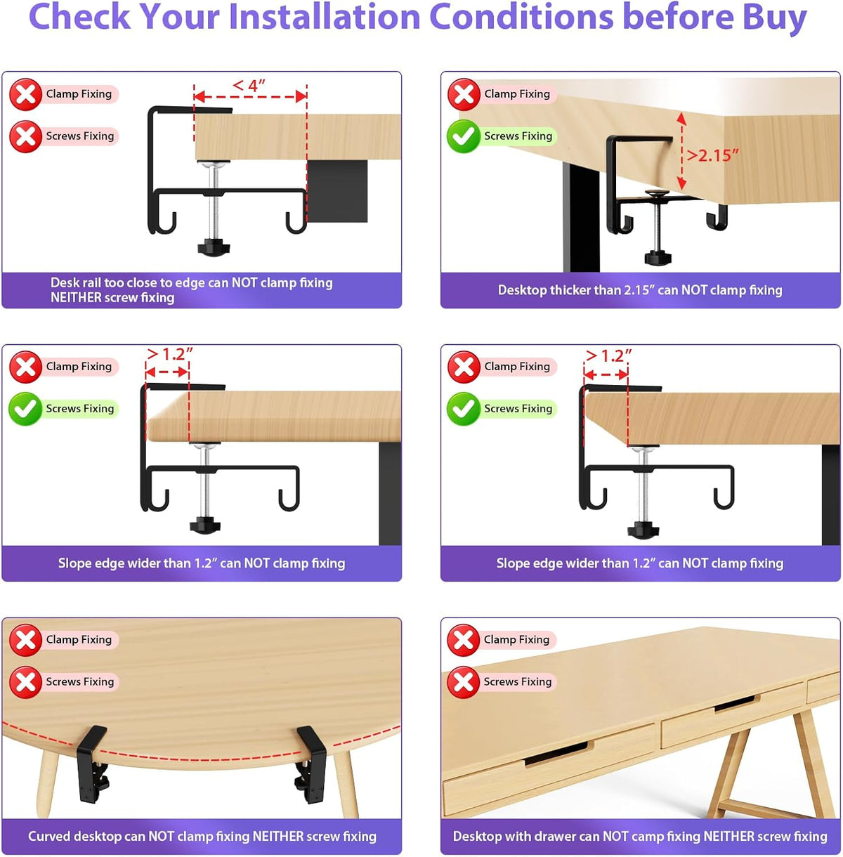 No Drill Under Desk Cable Tray
