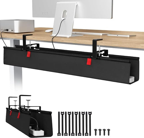 No Drill Under Desk Cable Tray